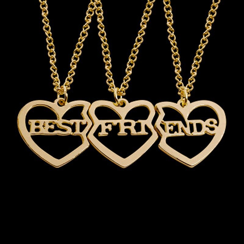 Necklace - Manufacturer 3 Best Friend Forever Gold Jewelry 2023 Hot Selling