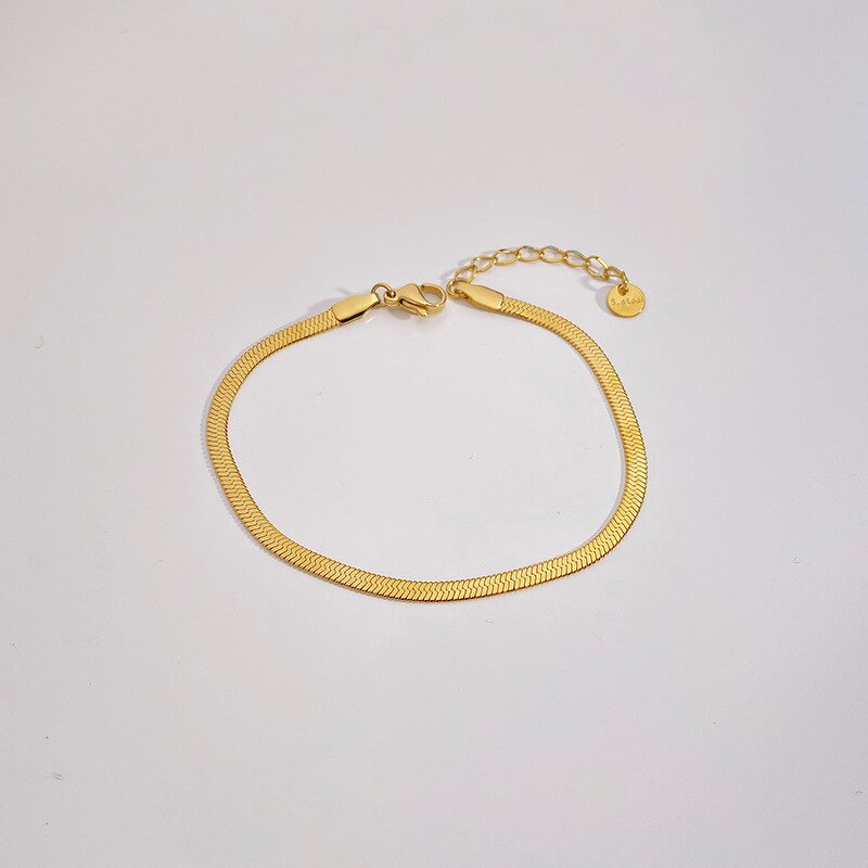 Bracelet - Manufacturer PVD 18K Gold Stainless Steel Twist Figaro Snake