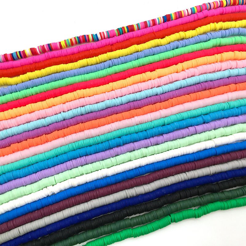 Clay Beads - Manufacturer 350Pcs 6mm Flat Round Color DIY Bracelet Necklace