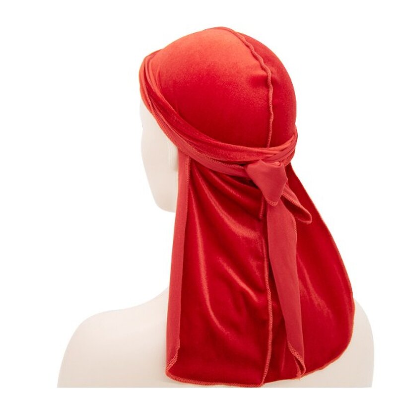 Headwear - Manufacturer 2024 Designer Velvet Durags Stretch Headwraps Men