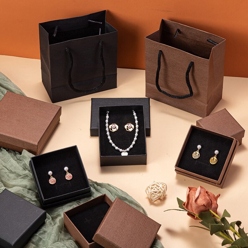 Jewelry Box - Manufacturer Black Custom Foil Paperboard Watch Storage