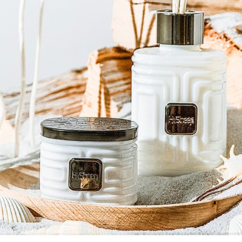 Gift Set - Manufacturer Custom Luxury Wooden Reed Diffuser & Scented Candle