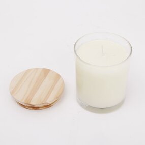 Candle - Manufacturer 120g Custom Wood Lid Glass Jar Smokeless Scented Candle