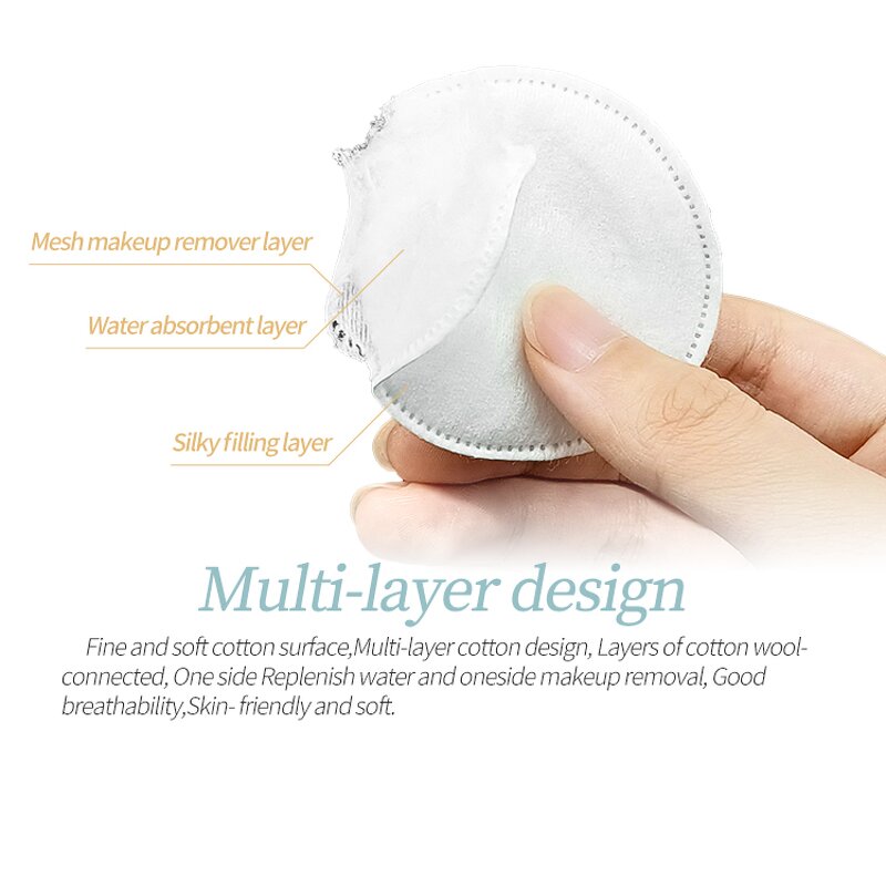 Cotton Pads 100Pcs - Eco Friendly Round Lint Free Hypoallergenic