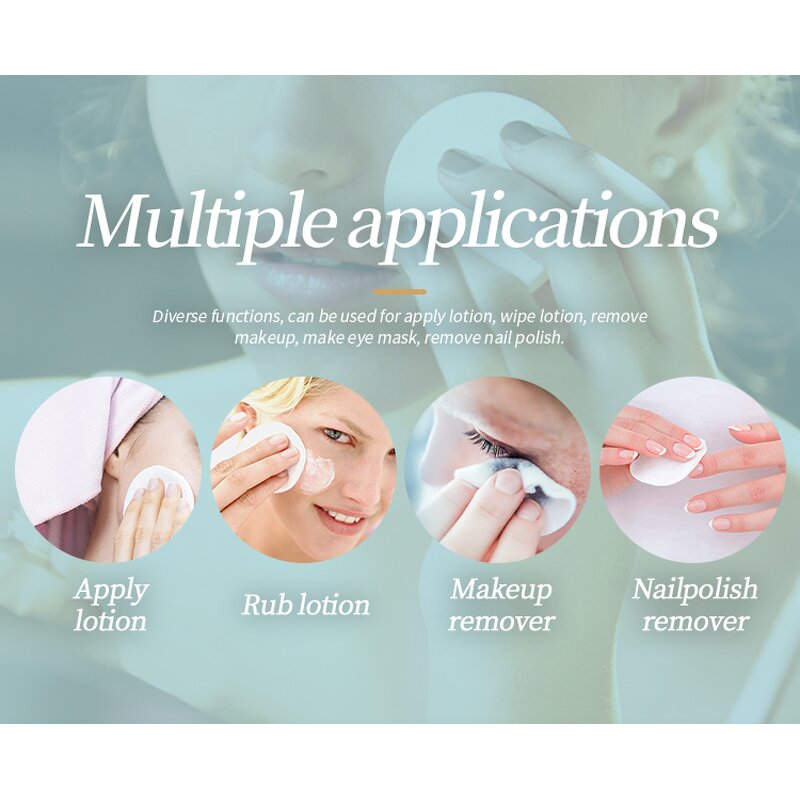 Cotton Pads 100Pcs - Eco Friendly Round Lint Free Hypoallergenic