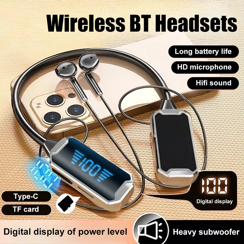 Neckband Headphones Manufacturer - BT 5.4 Game Mode TF Card