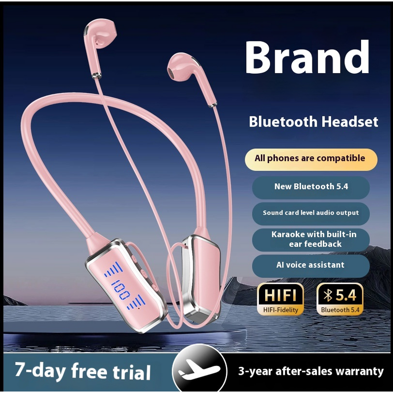 Neckband Headphone Manufacturer - LED Battery Display Noise Cancelling