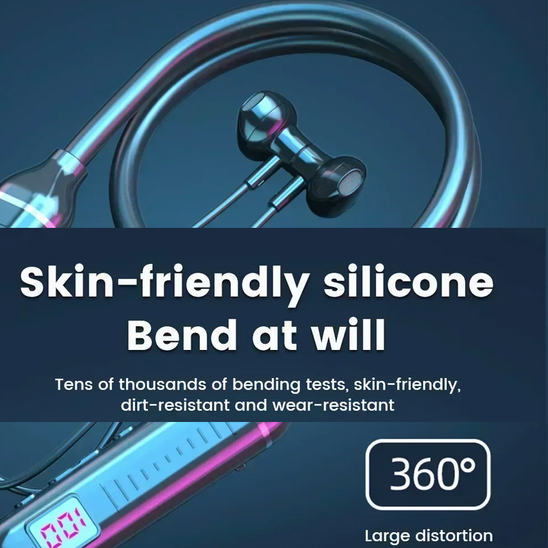 Neckband Headphones Manufacturer - BT 5.4 Gaming LED Display