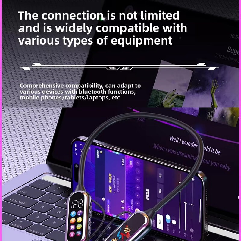 Neckband Earphones Manufacturer - Ultra-Long Life Holographic Deep Bass