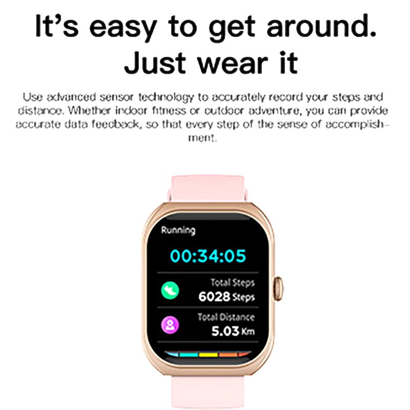 Z172 IP68 Waterproof Smart Watch for Men Women Fitness Tracker Heart Rate Monitor Activity Trackers Step Counter Silicone Band