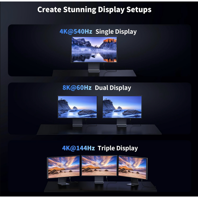 USB Cable - Manufacturer Thunderbolt 5 3.3ft 120Gbps 240W Premium Braided Metal