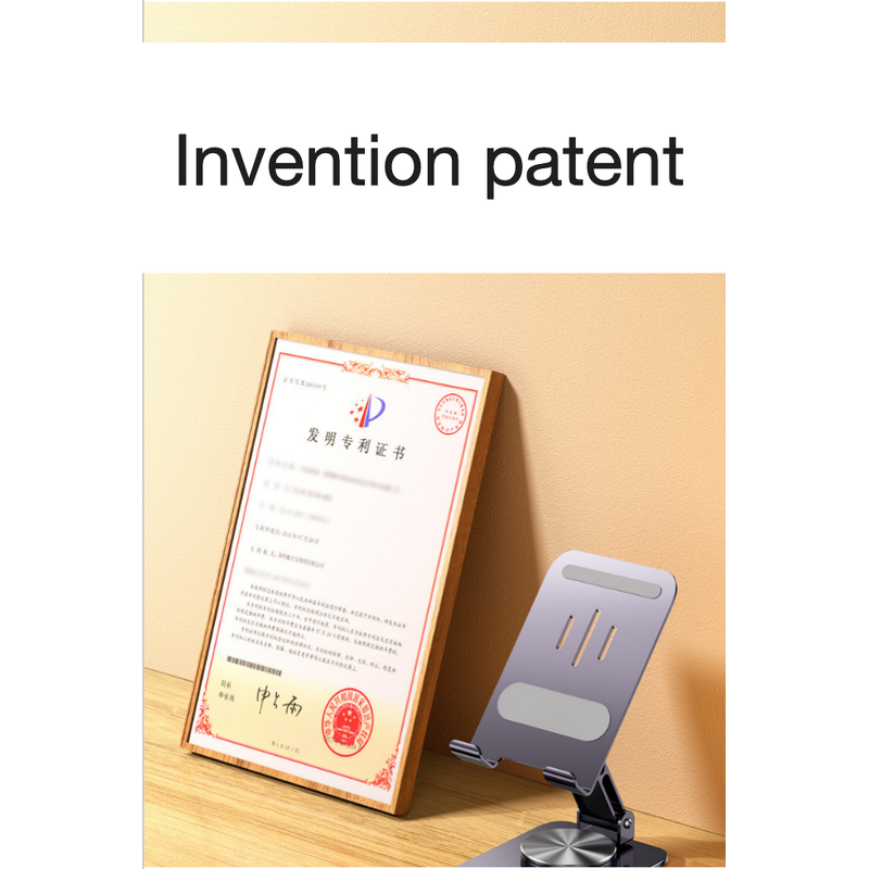 Tablet Stand - Manufacturer 360° Foldable Aluminum iPad Laptop Desk Accessory