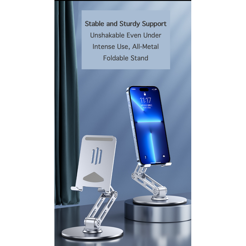 Phone Holder - Manufacturer All-Metal 360° Foldable Anti-Slip Live Streaming Desk
