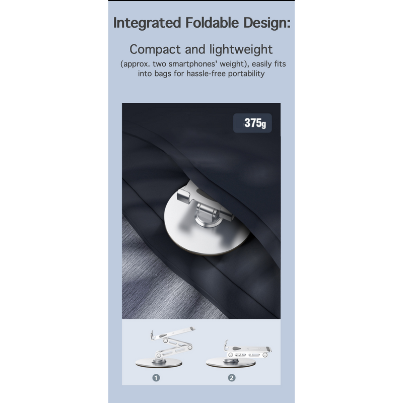 Phone Holder - Manufacturer All-Metal 360° Foldable Anti-Slip Live Streaming Desk