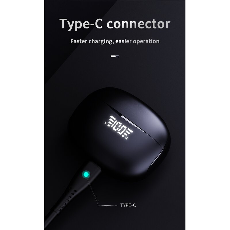 TWS Earphones - Manufacturer A8 Wireless LED Deep Bass HIFI Music Workouts