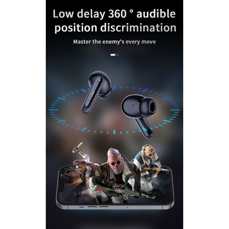 TWS Earphones - Manufacturer A8 In-Ear HIFI LED Lightweight Sports Calls