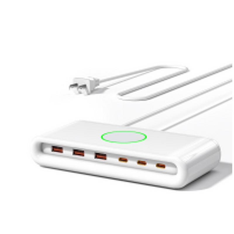 Charging Station - Manufacturer 6-Port USB PD Wireless Desktop Power Hub Phones