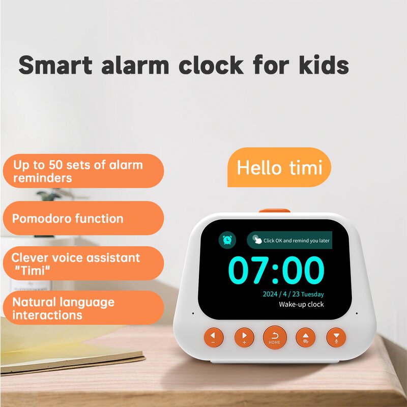 Alarm Clock - Manufacturer TIMI AI ABS Pomodoro ChatGPT Voice Control Kids Educational
