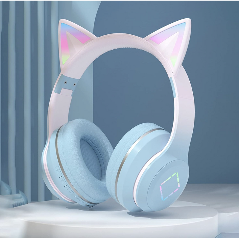 Wireless Headphones - Manufacturer Cute Cat LED Light Stereo Sports Gaming Girl