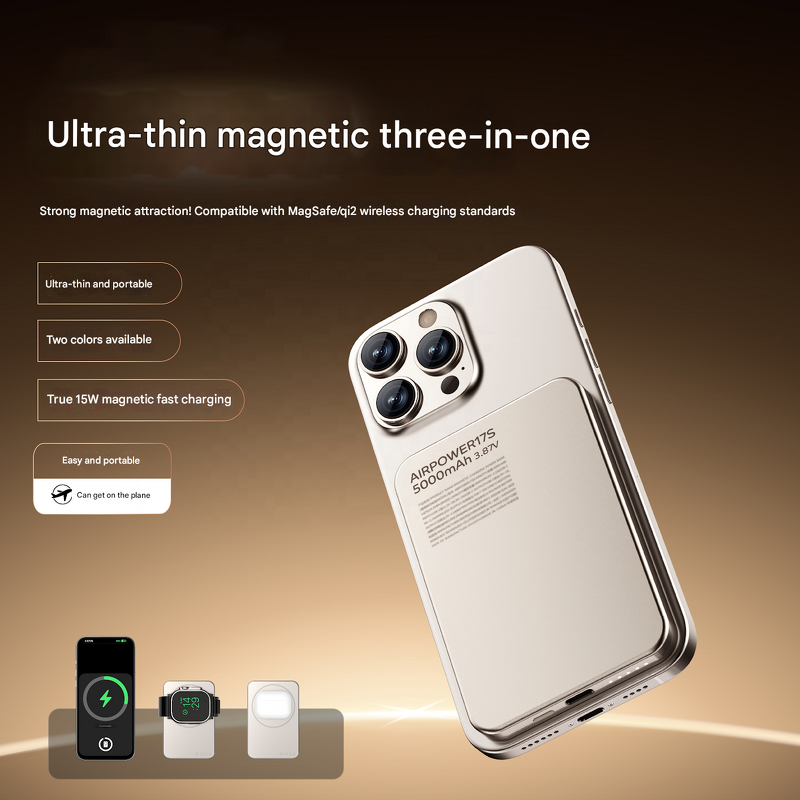 Power Bank - Manufacturer 5000mAh Magnetic 20W Type-C LED Display Slim