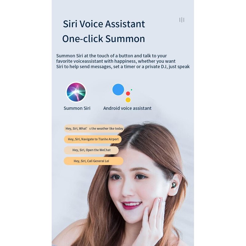 TWS Earphones - Manufacturer F9 In-Ear HiFi 9D Wireless Charging Waterproof LED