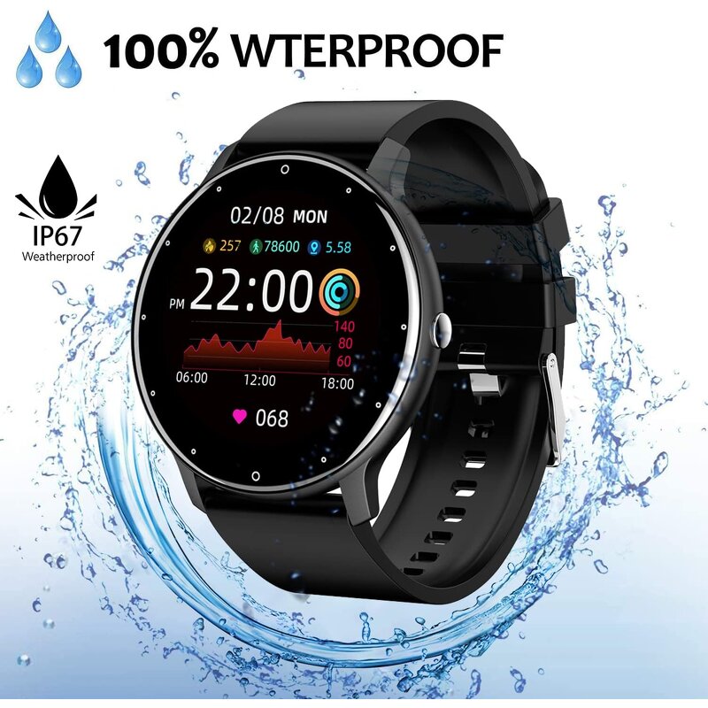 Smart Watch - Manufacturer HD Touch Waterproof Fitness 24 Sports Sleep Heart Rate