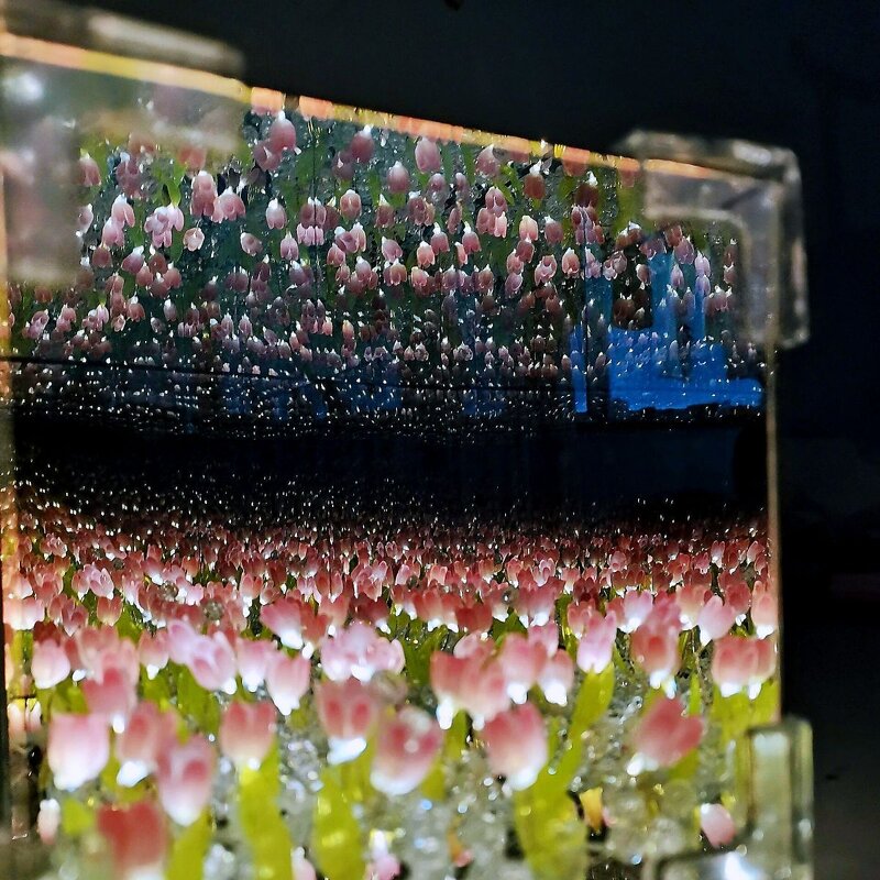 Night Light - Manufacturer DIY Tulip Mirror Garden Ornament Bedroom Decorative