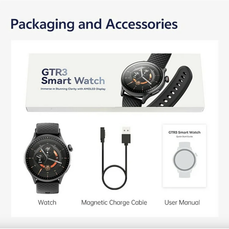 Smart Watch - Manufacturer GTR3 Ladies 1.43" AMOLED Bluetooth Fitness Health Call