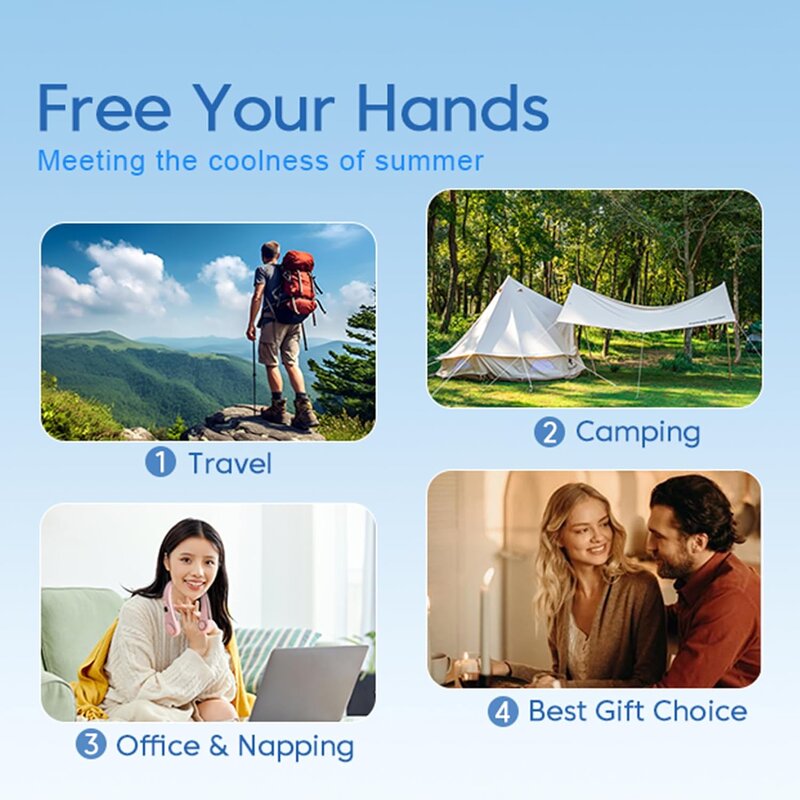 Neck Fan - Manufacturer Portable USB Bladeless Rechargeable Summer Cooling