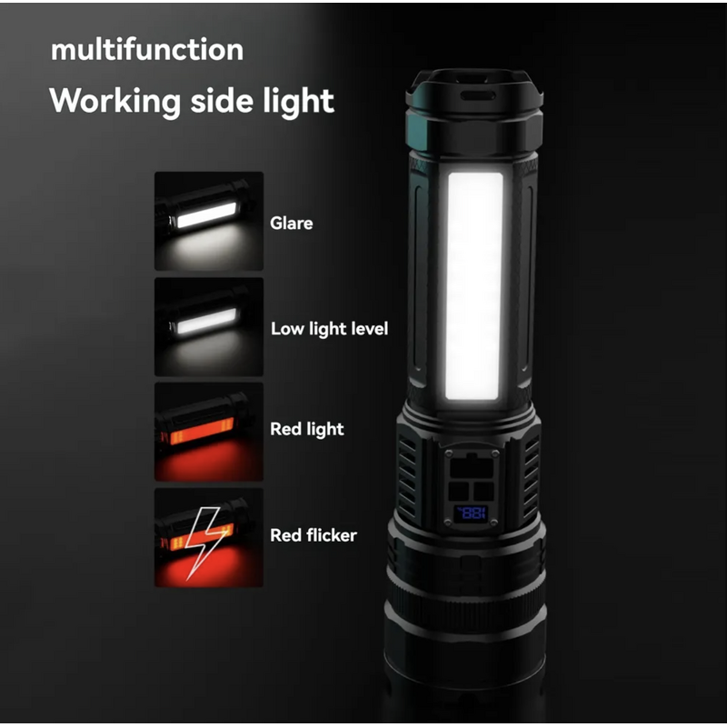 Laser Flashlight - Manufacturer 30W Aluminum Super-Bright Focusable Red Blue Consumer