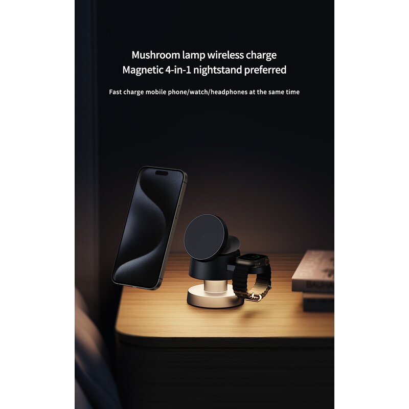 Wireless Charger - Manufacturer 3-in-1 Type-C Port 15W 9V/2A Output Desktop Charger