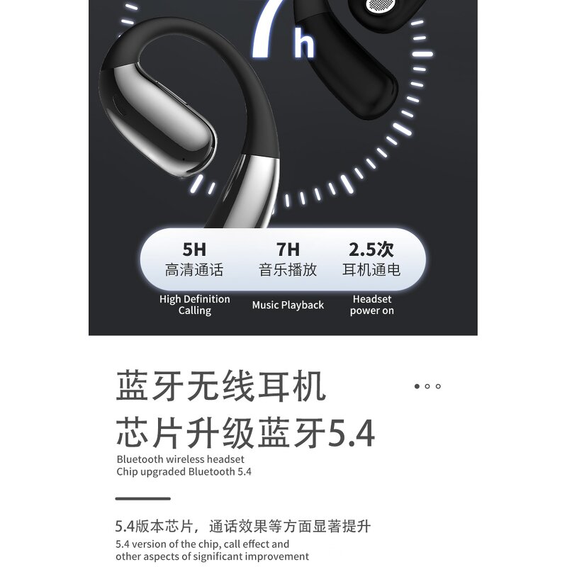 Wireless Headphones - Manufacturer Mini BT5.4 LED Long Endurance Light Weight Sports