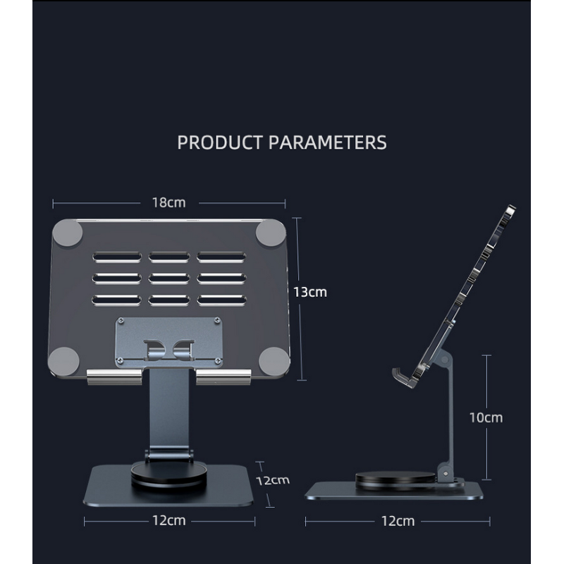 Tablet Stand - Manufacturer All-Metal 360° Multi-Angle Acrylic Base Desktop Floor