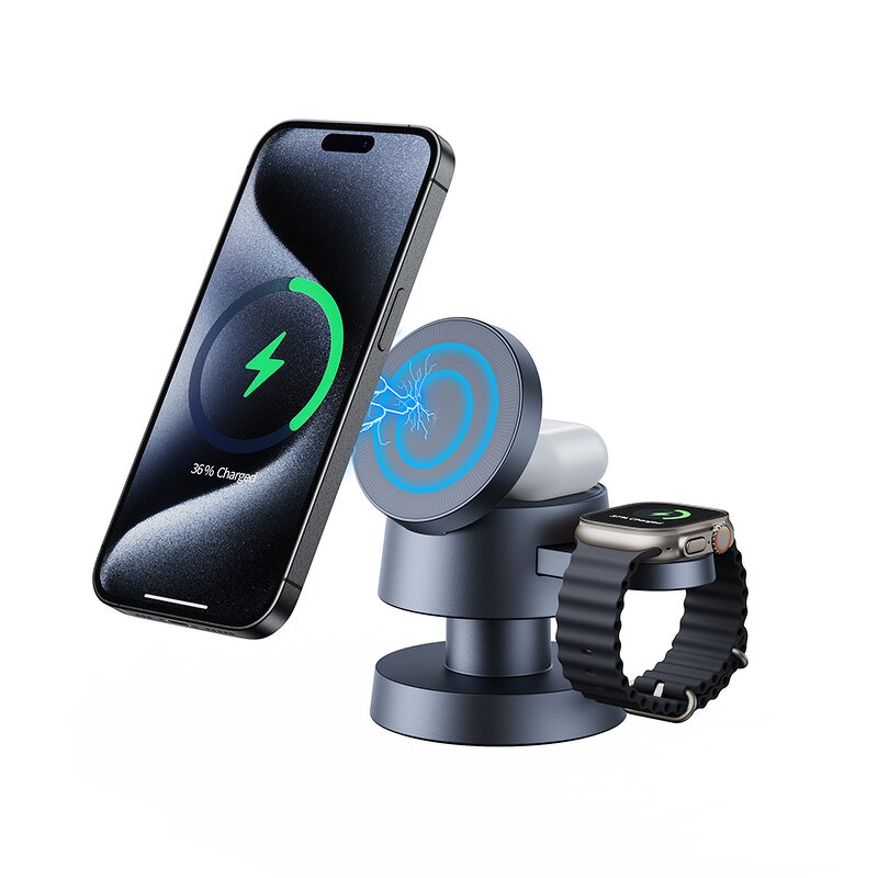 Wireless Charger - Manufacturer 4-in-1 Magnetic Type-C Port Earphones Desktop Charger
