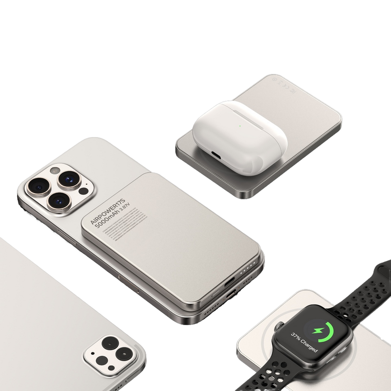 Power Bank - Manufacturer 15W 20W Ultra-Thin Aluminum Magnetic Type-C OEM Square