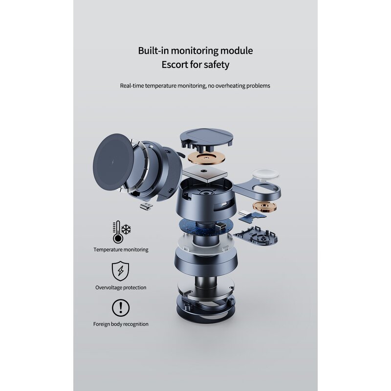 Wireless Charger - Manufacturer 3-in-1 Type-C Port 15W 9V/2A Output Desktop Charger