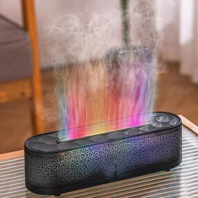 Aroma Diffuser - Manufacturer Rainbow USB Humidifier Fire Flame Remote Essential Oil