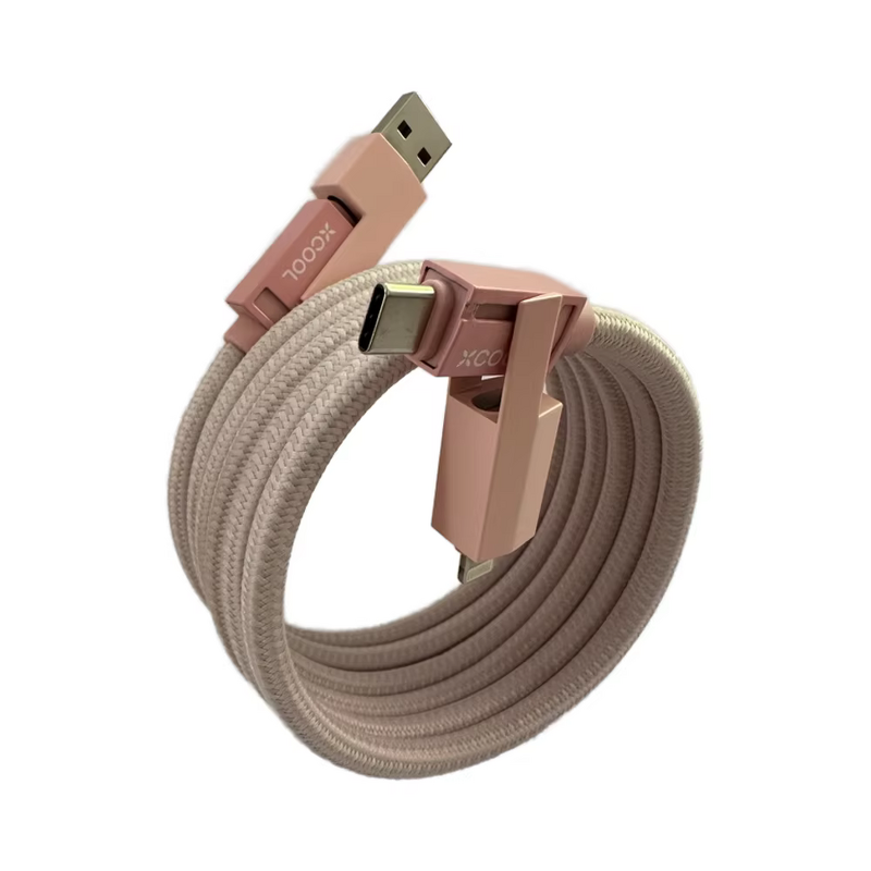 Charging Cable - Manufacturer 3-in-1 Nylon Braided iOS Type-C Micro-USB Ports