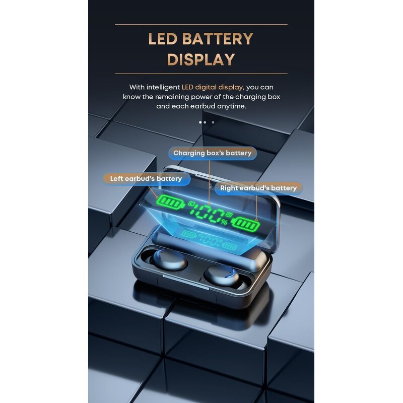 TWS Earphones - Manufacturer HiFi Airoha 9D LED Wireless Charging ENC Waterproof