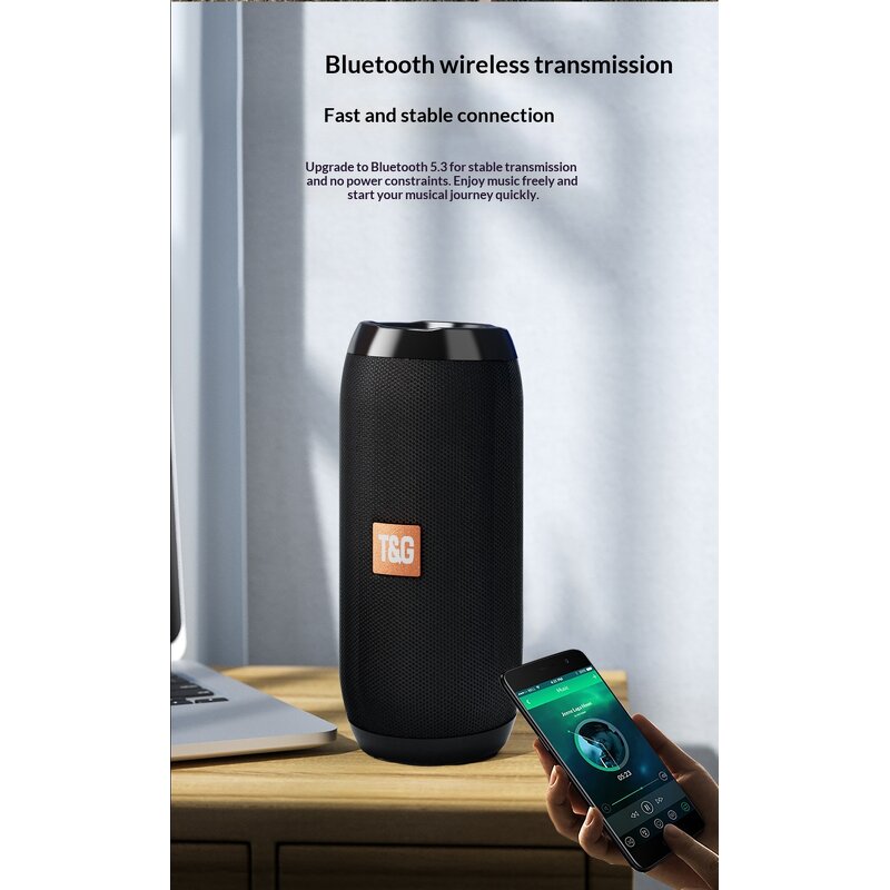 Bluetooth Speaker - Manufacturer TG117 10W BT5.3 FM TF AUX 1200mAh Stereo Bass