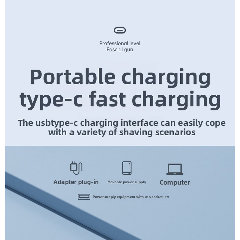 Massage Gun - Manufacturer Portable Muscle 6-Speed 2400mAh 5 Heads Pain Relief