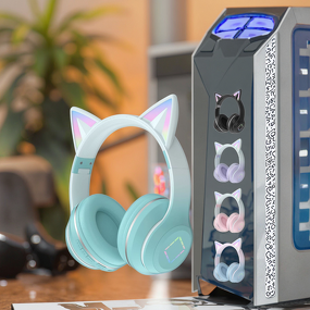 Wireless Headphones - Manufacturer Cat Ears RGB Light Stereo Noise Cancelling Mic