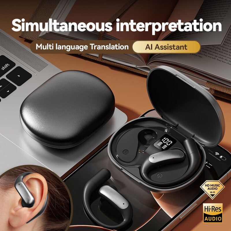 Translation Earphones - Manufacturer AI Smart Bluetooth Non-In-Ear Power HD Voice