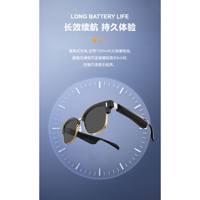 Smart Glasses - Manufacturer Retro Open-Ear UV Protection Music Calls Headset