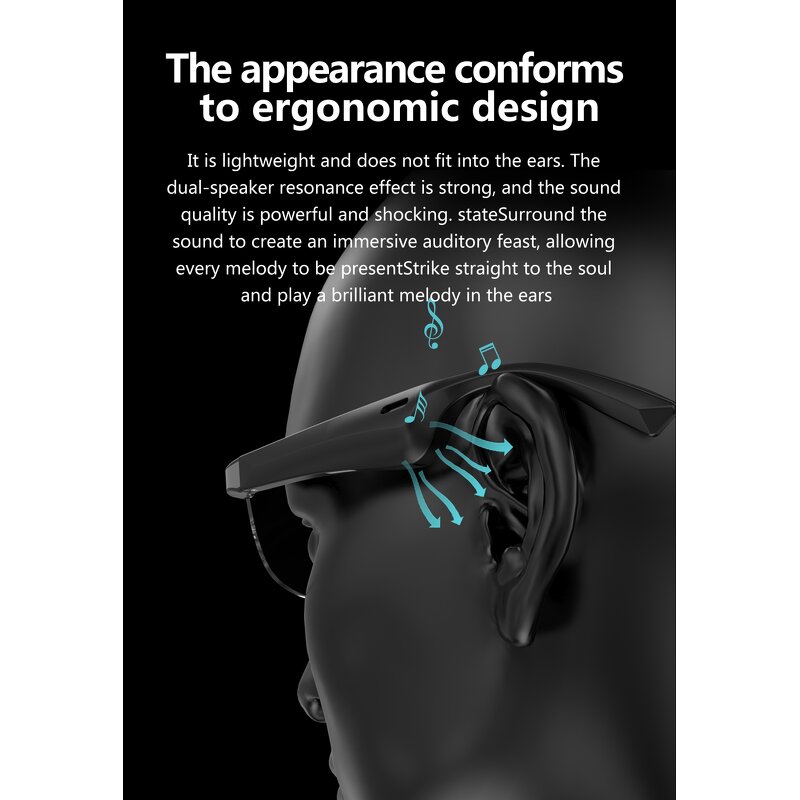 Smart Sunglasses - Manufacturer Bluetooth Open-Ear UV400 Hands-Free Outdoor Calls