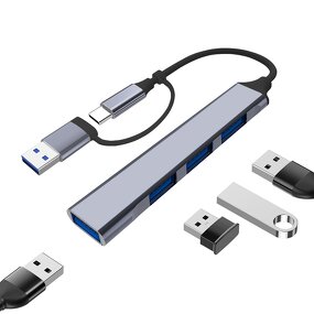 USB Hub - Manufacturer USB3.0 4-Port Type-C Splitter MacBook PS4/5 Surface