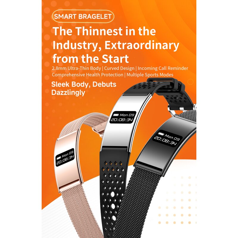 Smart Band Manufacturer - B8 Ultra-Thin OLED Heart Rate IPX8 Waterproof