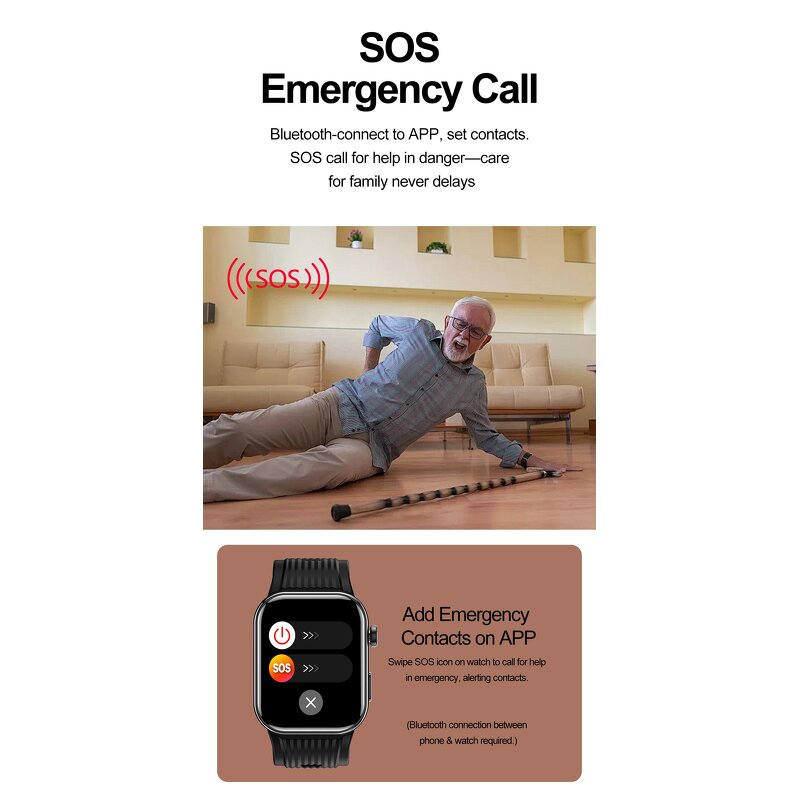 Smart Watch Manufacturer - Air Pump Airbag 1.95" AMOLED ECG SpO2