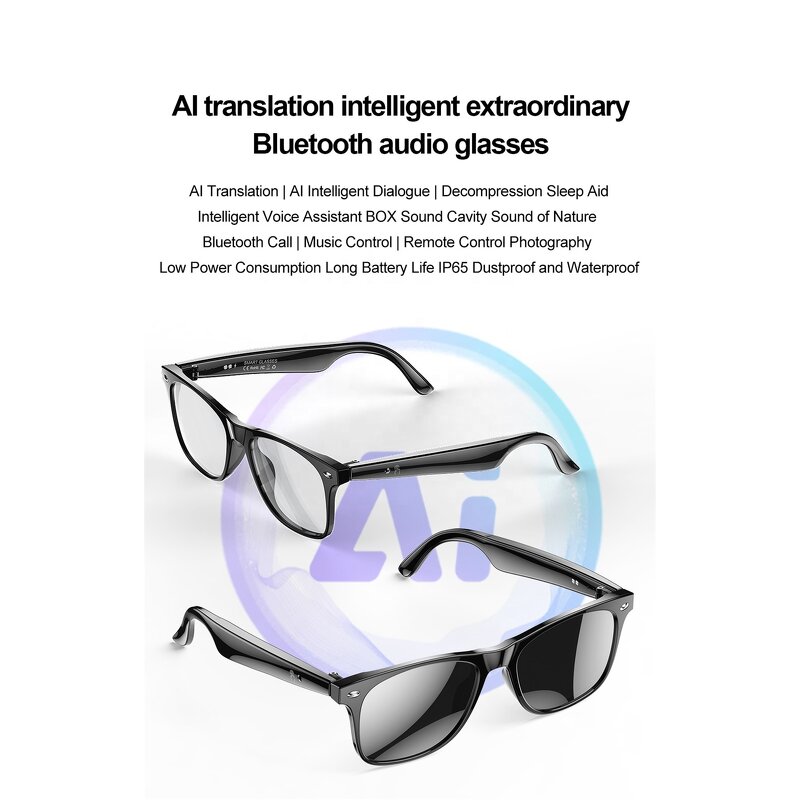 Smart Glasses Manufacturer - W100 AI Translation Music IP65 Touch