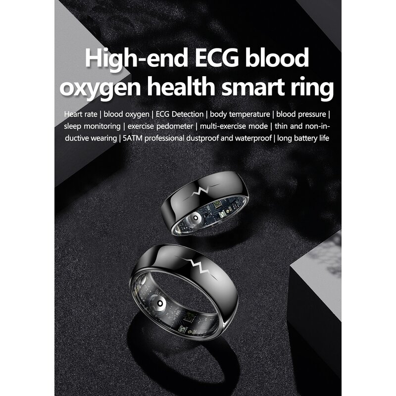 Smart Ring Manufacturer - Q520 ECG Blood Oxygen Monitor Charging Case